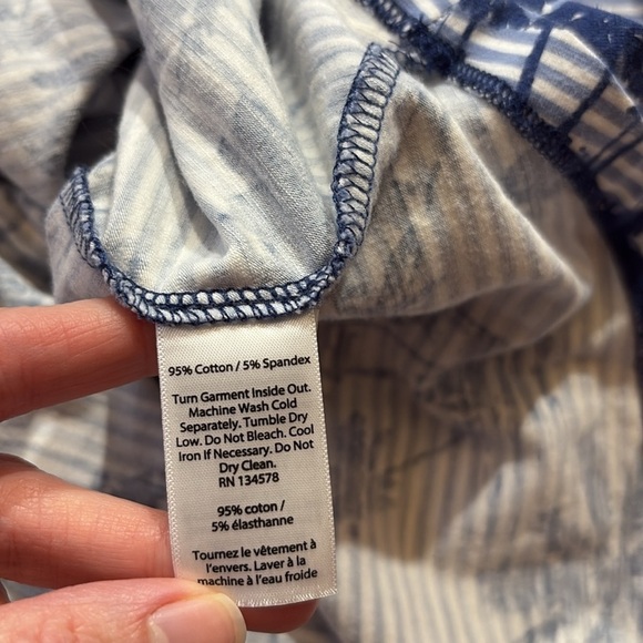 Vineyard Vines Tropical Palm Print Racerback Swing Dress Nlue Sz L - Picture 8 of 9